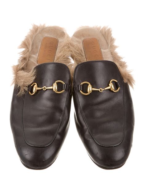 gucci princetown pink fur|princetown horsebit detailed leather slippers.